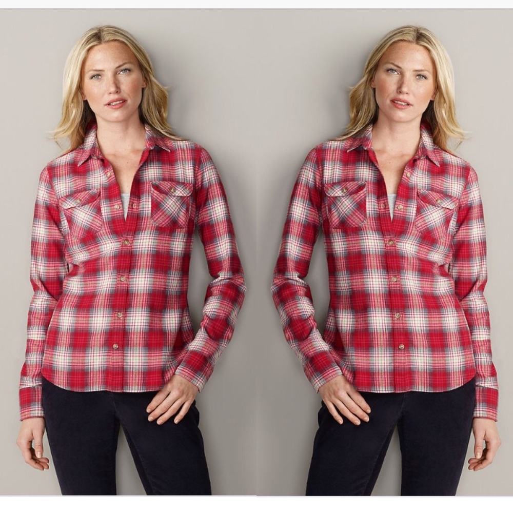 🍁Eddie Bauer Flannel / Plaid Top🍂